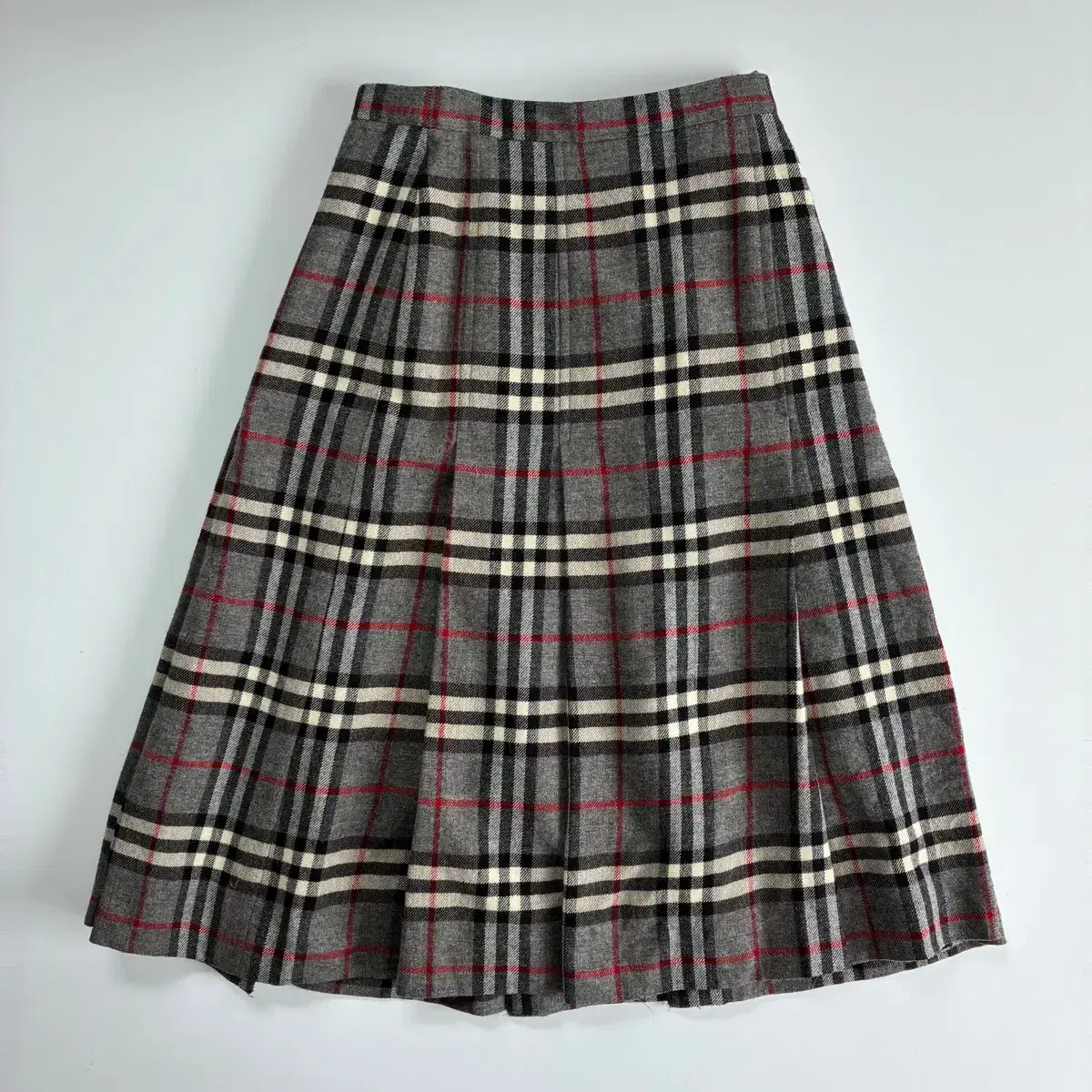 Burberry バーバリーノバチェックウールフレアスカート